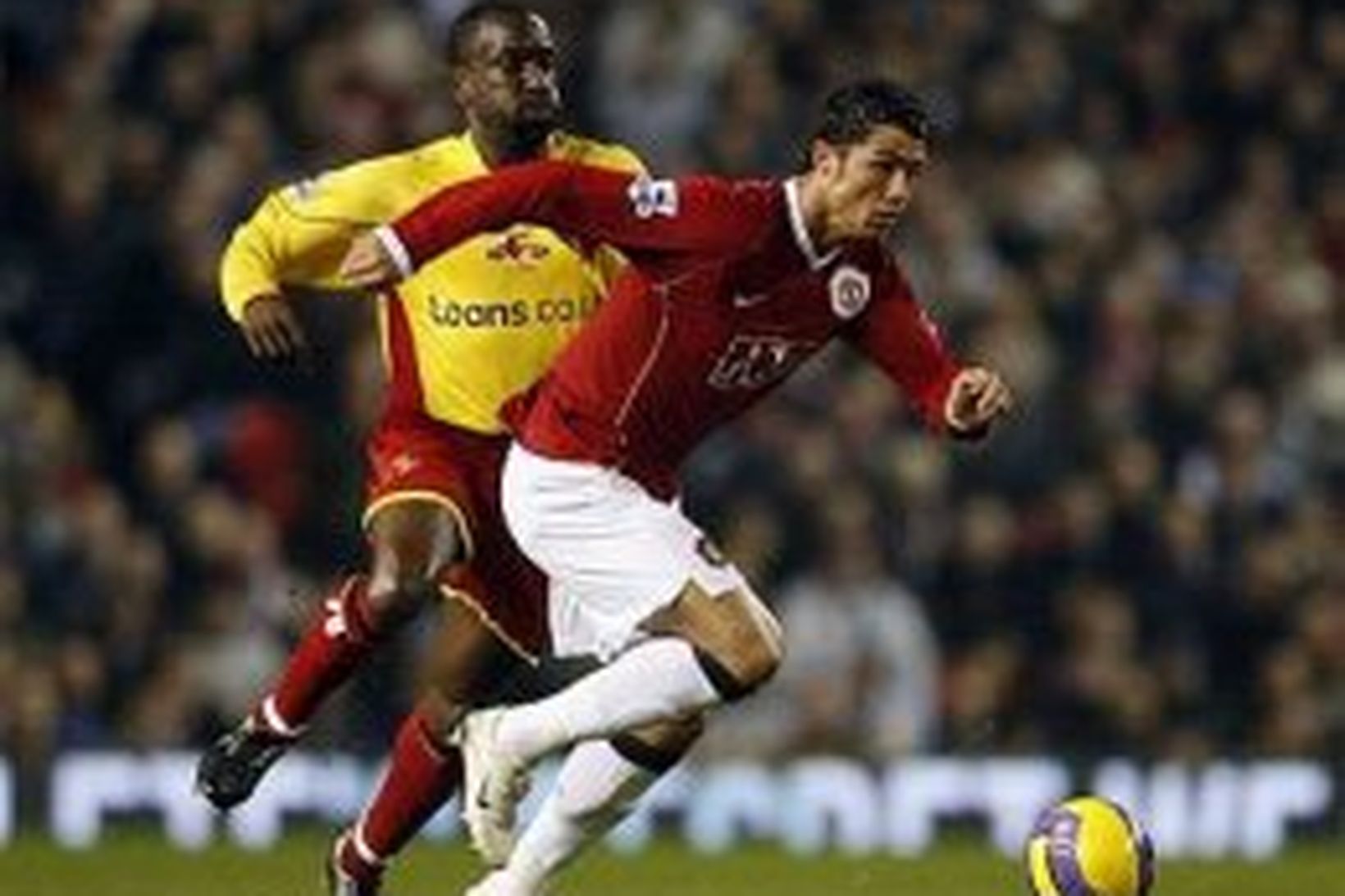 Cristiano Ronaldo á fleygiferð í leik United og Watford í …