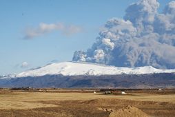 Frá eldgosinu í Eyjafjallajökli árið 2011.