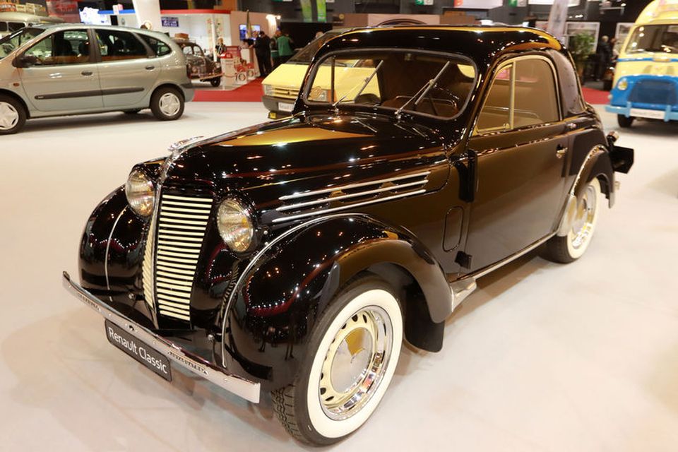 Renault Juvaquatre from 1938 is seen on display at Retromobile
