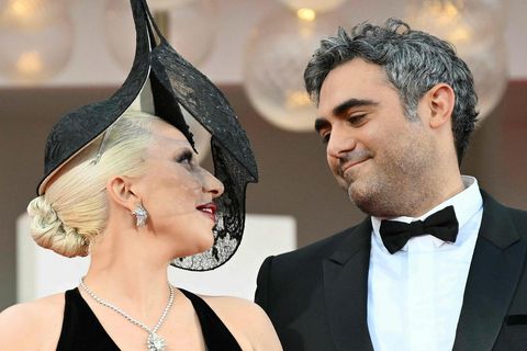 Lady Gaga og Michael Polansky virtust afar ástfangin á rauða dreglinum fyrir myndina Joker: Folie …