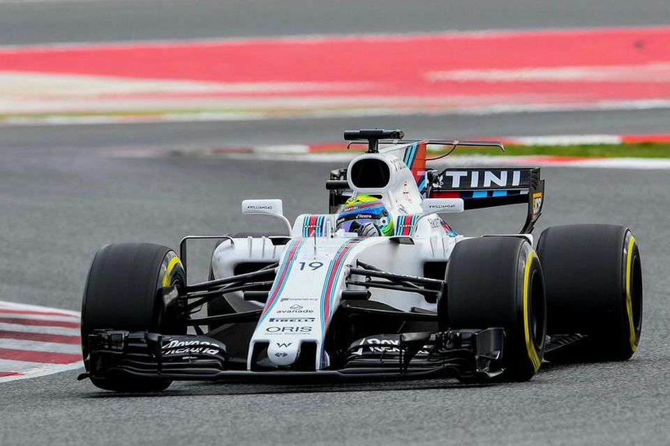 Felipe Massa í Barcelona í dag.
