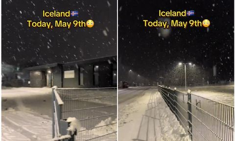 Myndskeið sem sýnir snjókomuna í Njarðvík vekur athygli