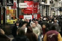 Frá verslunargötunni Oxford Street í Lundúnum