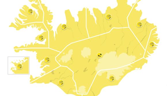 Gul veðurviðvörun og asahláka á föstudag