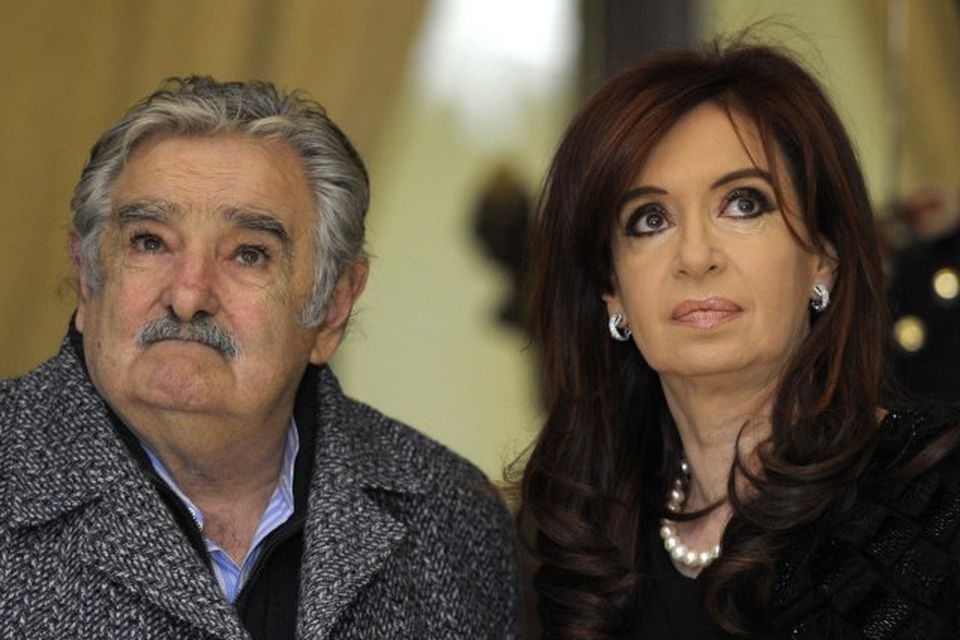 Jose Mujica, forseti Úrúgvæ og Cristina Fernandez, forseti Argentínu.