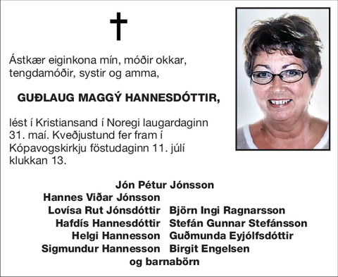 Guðlaug Maggý Hannesdóttir,