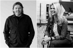 Jón Ásgeir Jóhannesson og Ingibjörg Stefanía Pálmadóttir voru á Kastrup í gærkvöldi.