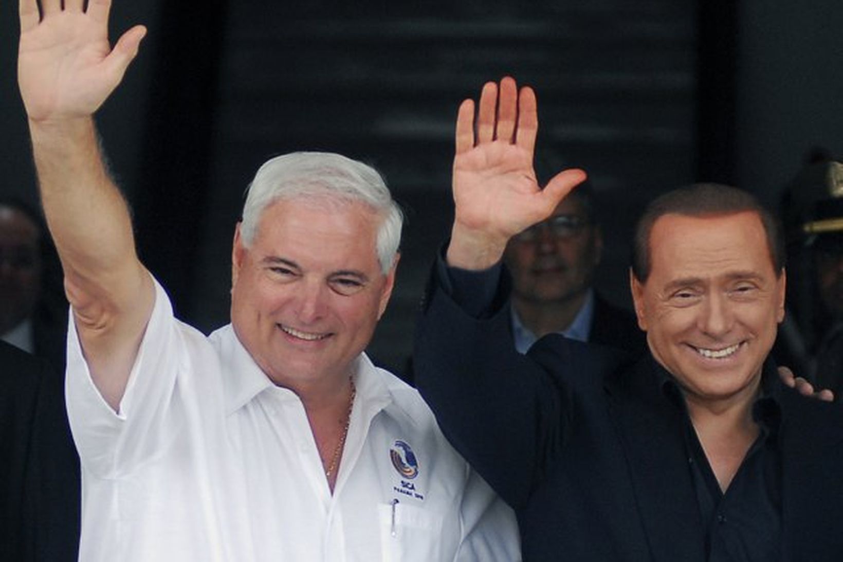 Ricardo Martinelli (til vinstri) ásamt Silvio Berlusconi fyrir fjórum árum …