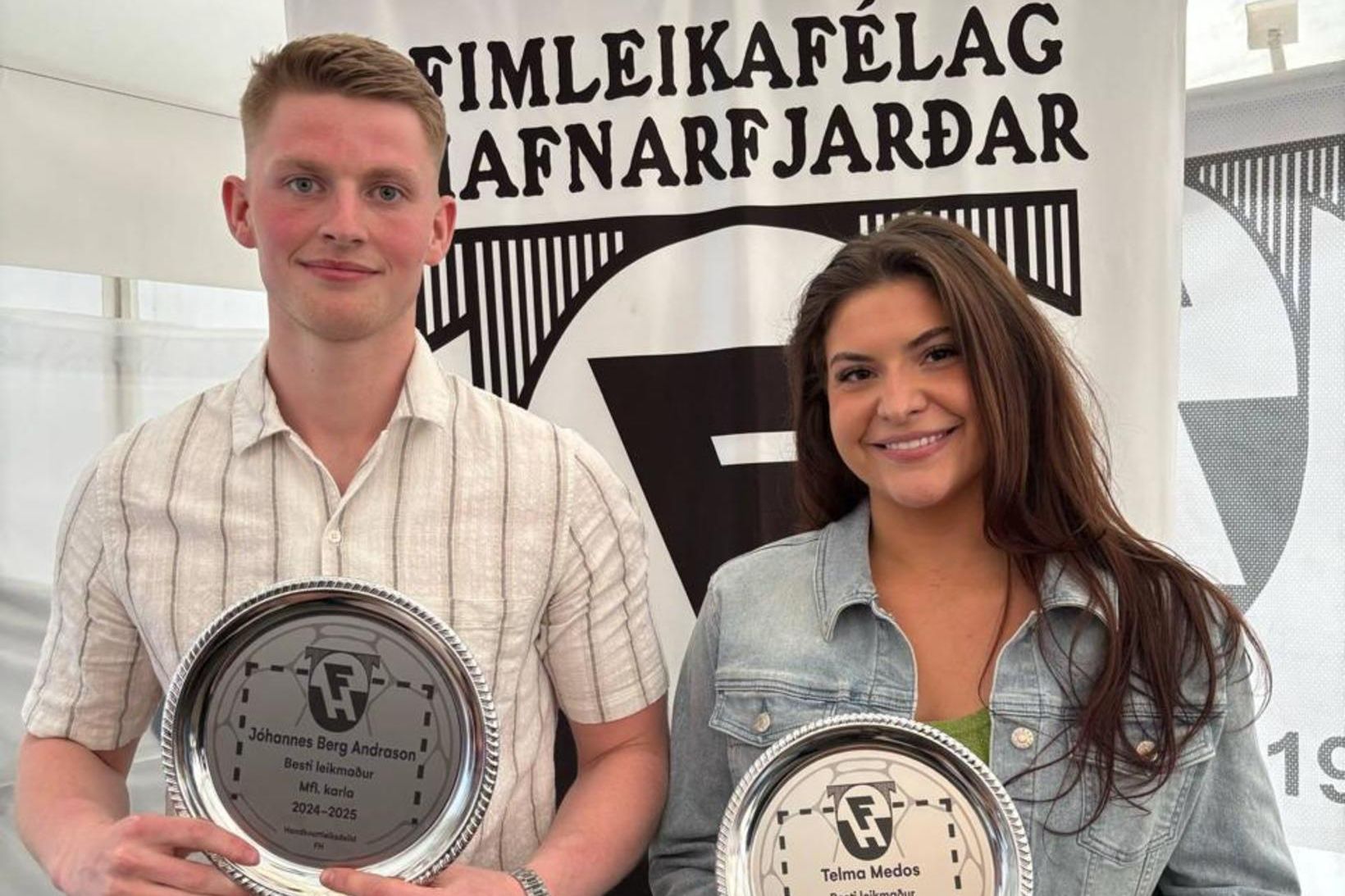 Jóhannes Berg Andrason og Telma Medos.