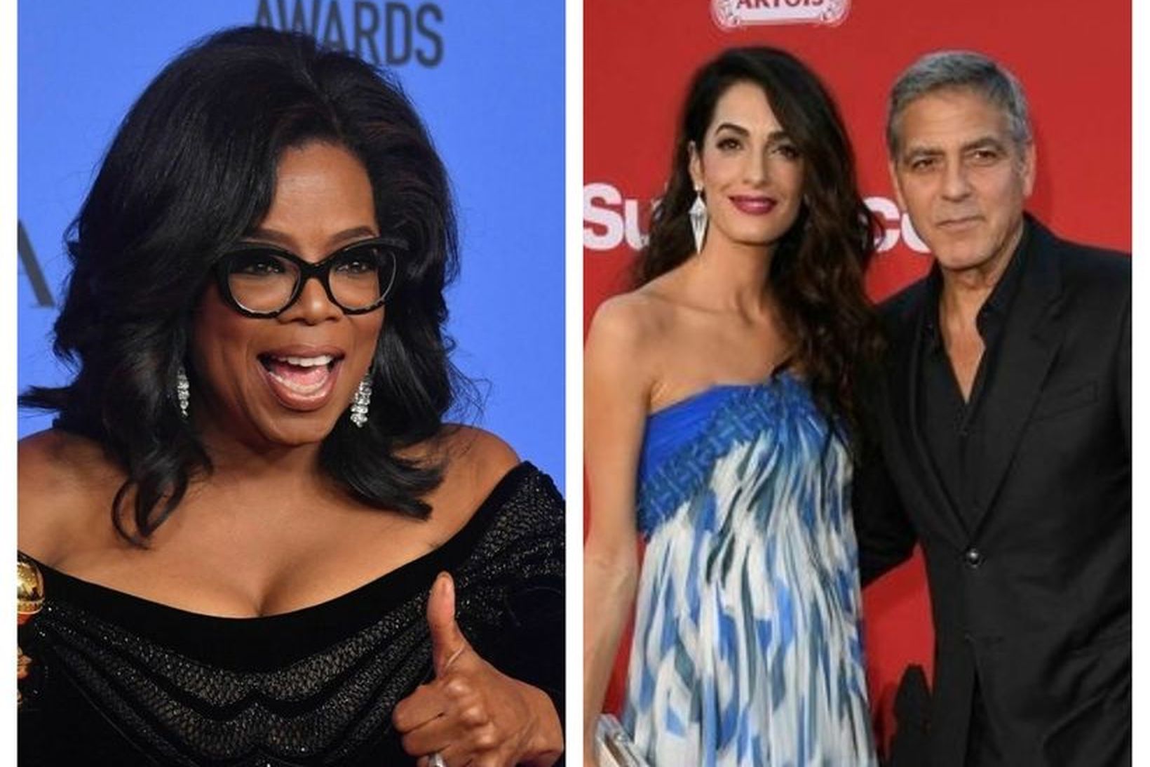 Oprah Winfrey og Clooney nýta peninga sína til góðs.