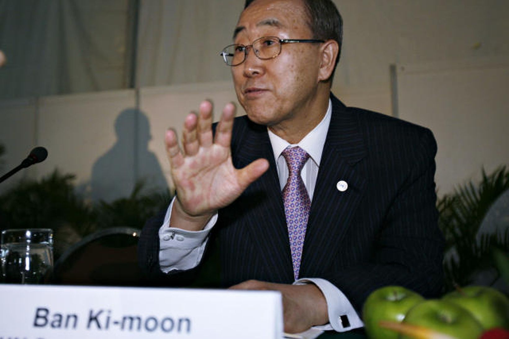 Ban Ki-moon, framkvæmdastjóri SÞ, á loftlagsráðstefnunni á Balí.