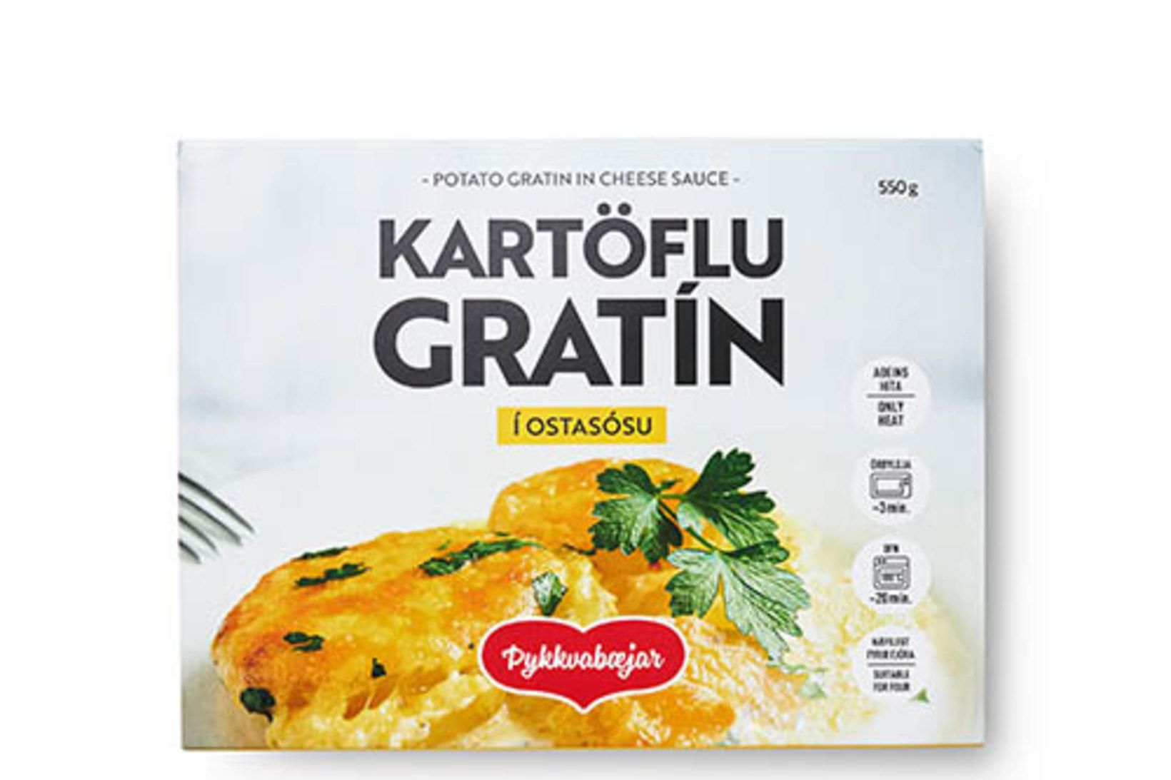 Innkalla kartöflugratín vegna aðskotahlutar