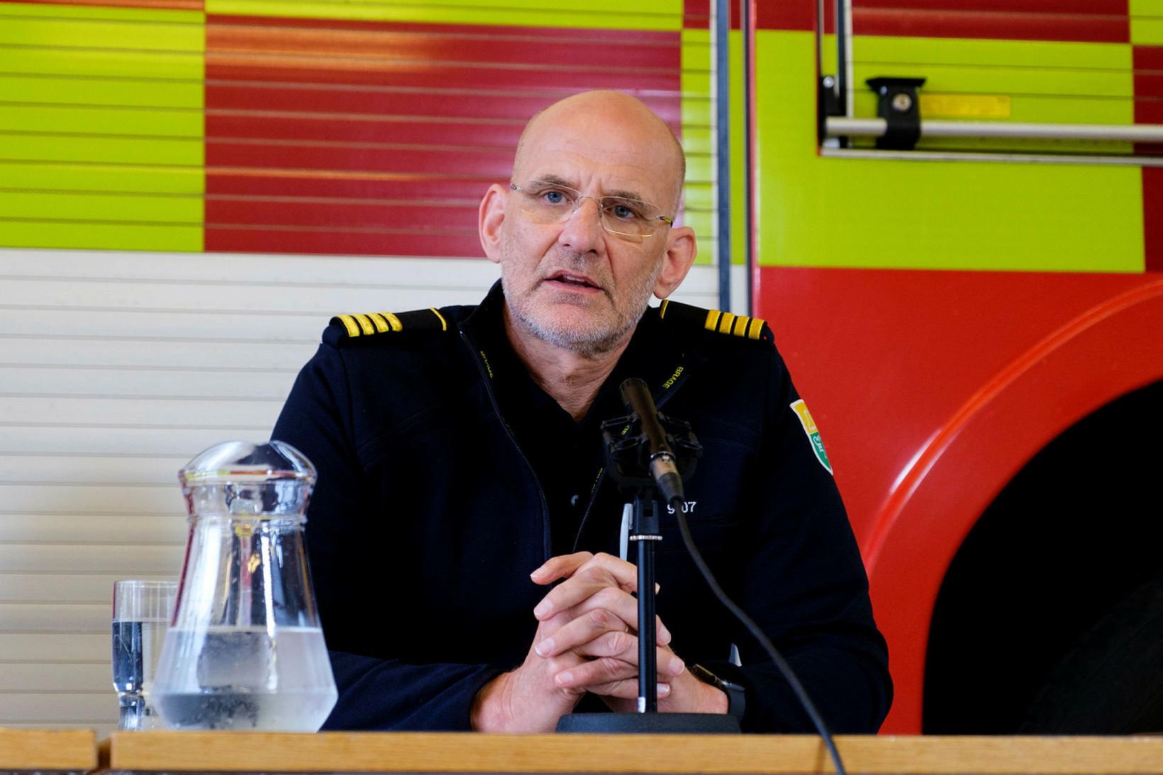 Jón Viðar Matthíasson slökkviliðsstjóri.