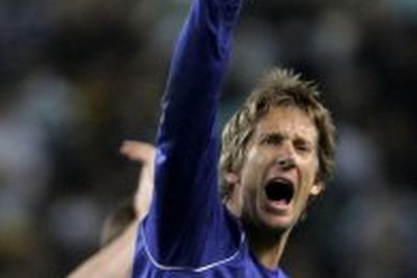 Edwin van der Sar markvörður Manchester United.