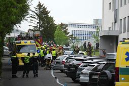Aðgerðum slökkviliðsins er lokið.