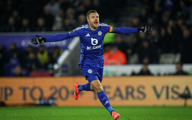 Jamie Vardy skoraði fjórða mark Leicester.