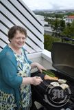 Nanna Rögnvaldsdóttir grillar