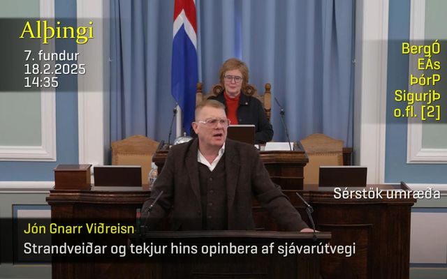 Jón Gnarr tók til máls um strandveiðar í dag en viðurkenndi að hann hefði líklega …