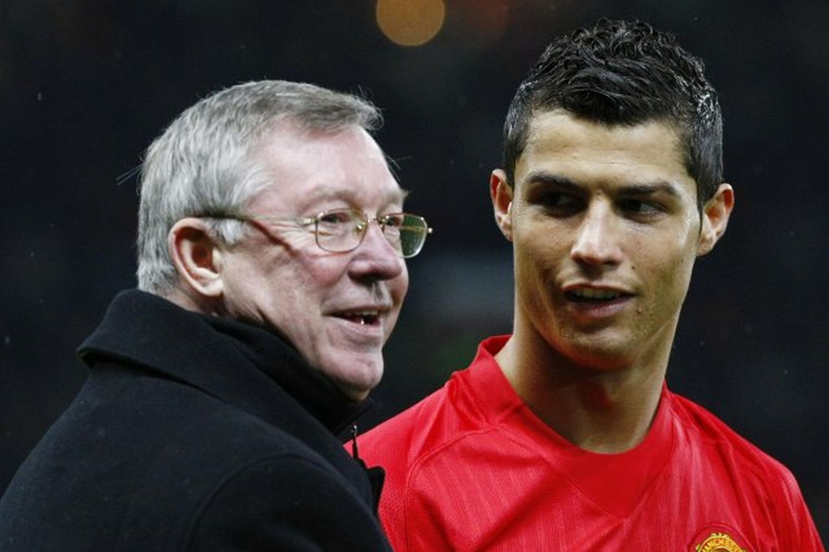 Ferguson ásamt hinum portúgalska Ronaldo, sem á sæti sitt víst …
