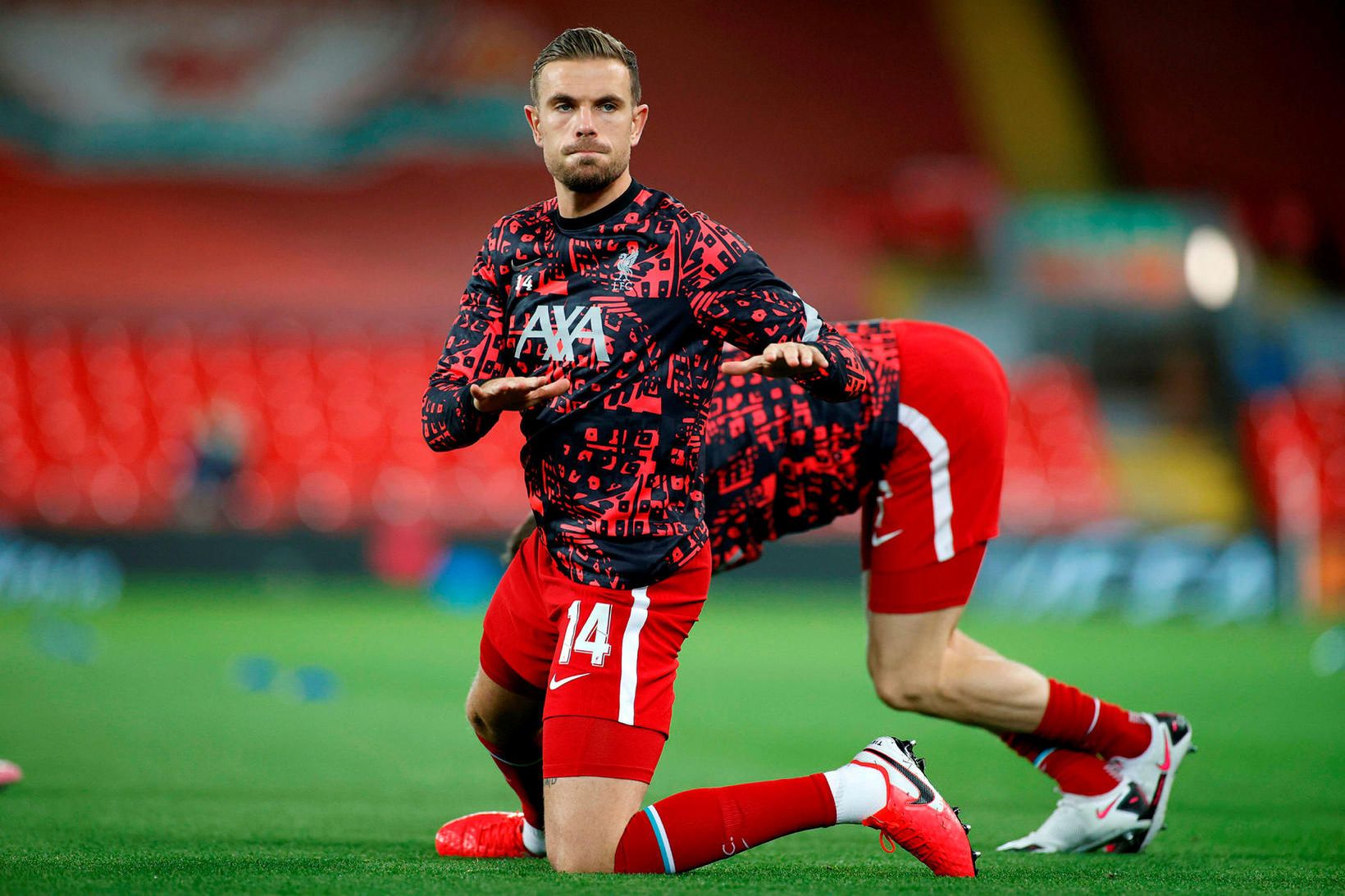 Jordan Henderson hefur misst af síðustu tveimur leikjum Liverpool vegna …