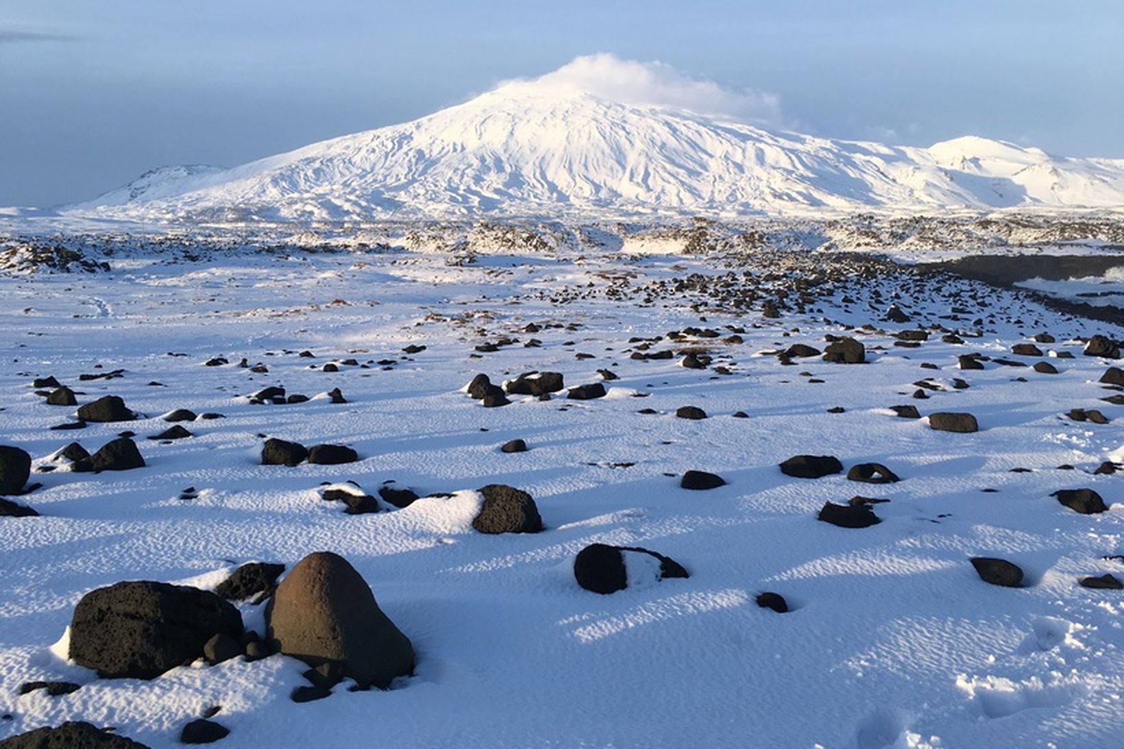 Snæfellsjökull í vetrarham.