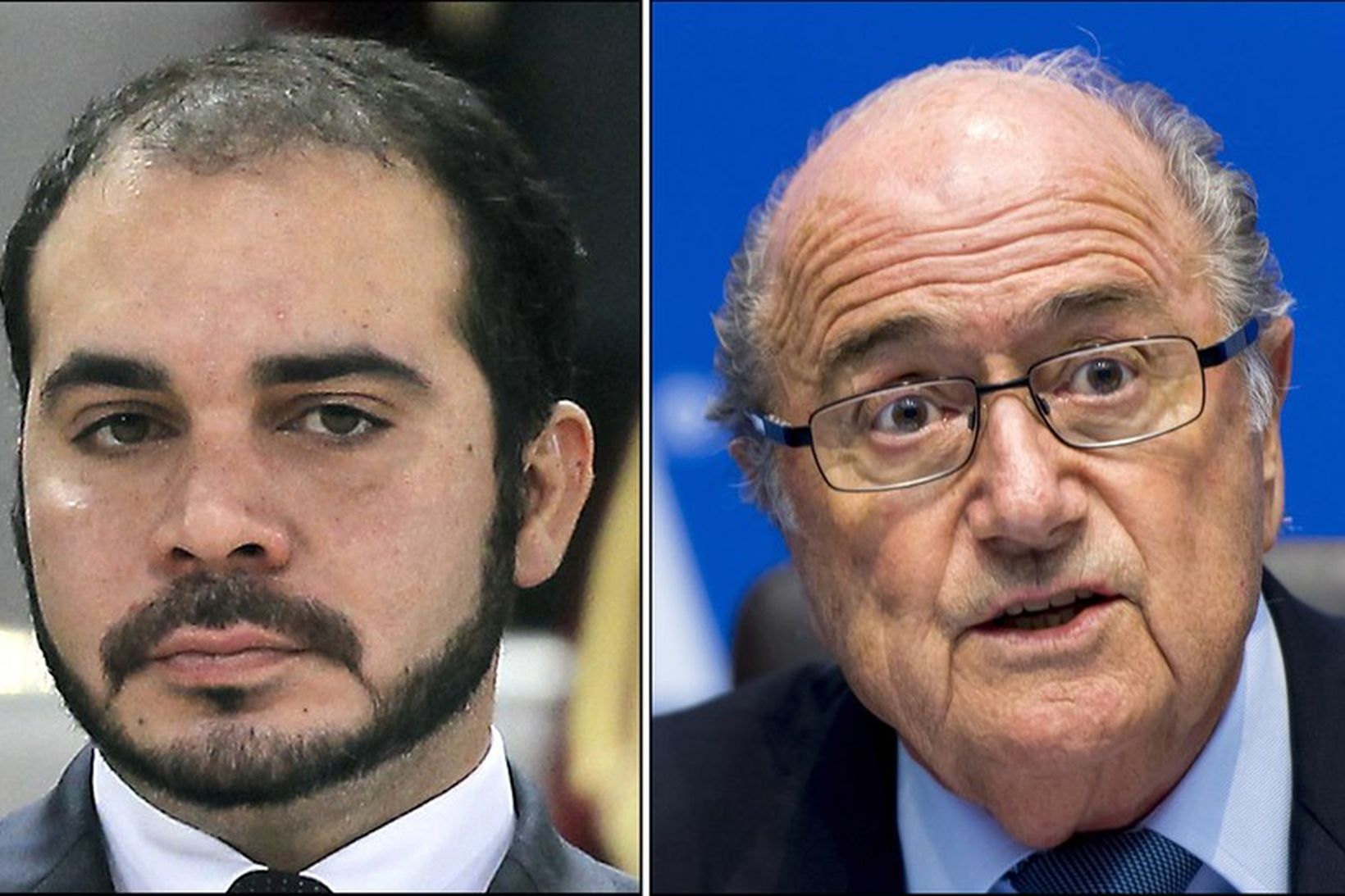 Ali bin al Hussein og Sepp Blatter.