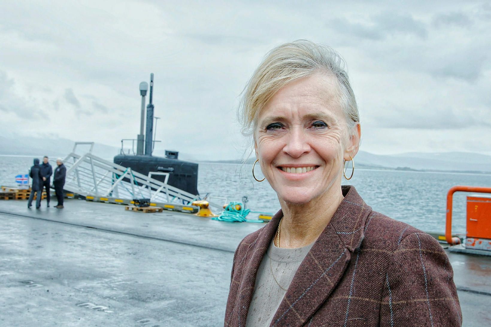 Þorgerður Katrín Gunnarsdóttir, utanríkisráðherra og formaður Viðreisnar, heimsótti kjarnorkukafbát bandaríska …