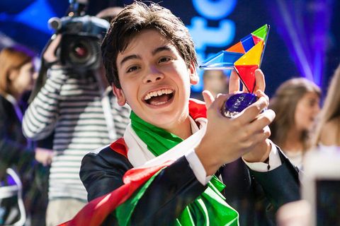 Italy's representative,  Vincenzo Cantiello, won the Junior Eurovision Song Contest last year.