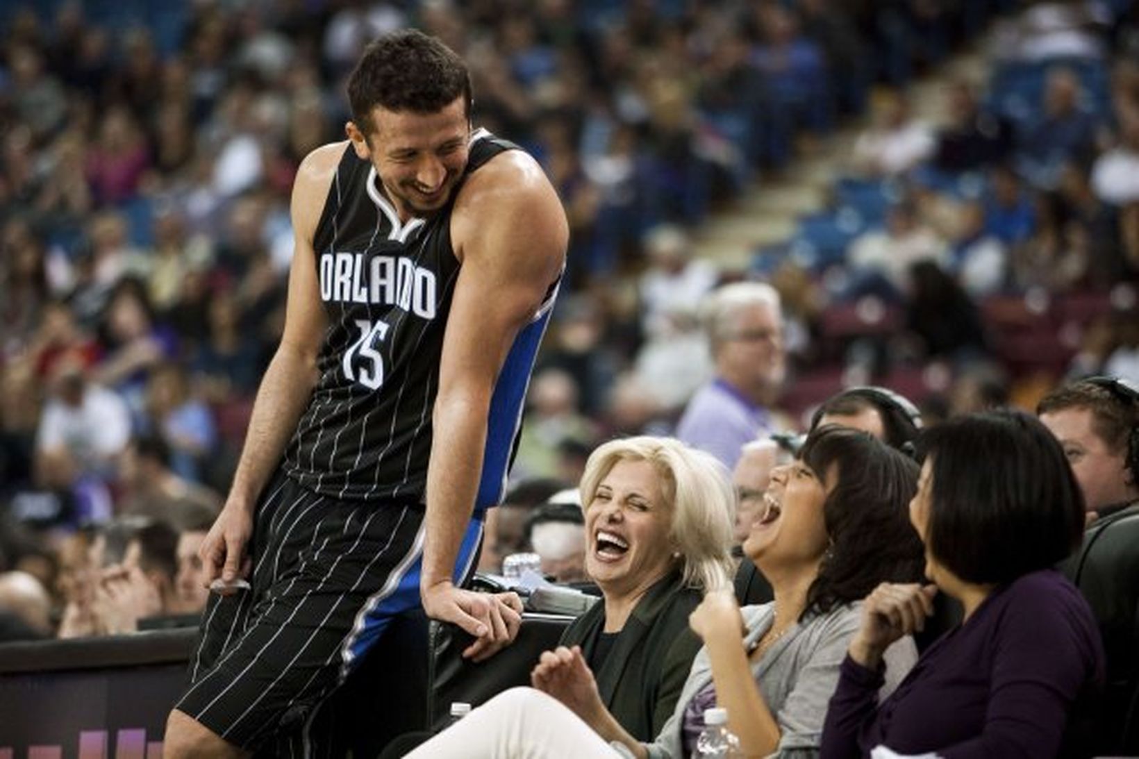 Hedo Turkoglu leikmaður Orlando, gaf sér tíma til að spjalla …