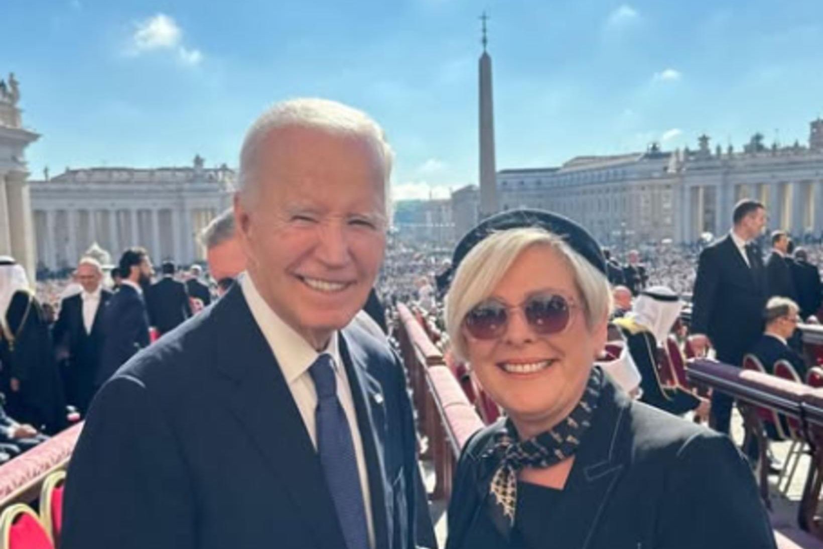 Joe Biden, fyrrverandi Bandaríkjaforseti, og Halla Tómasdóttir, forseti Íslands.