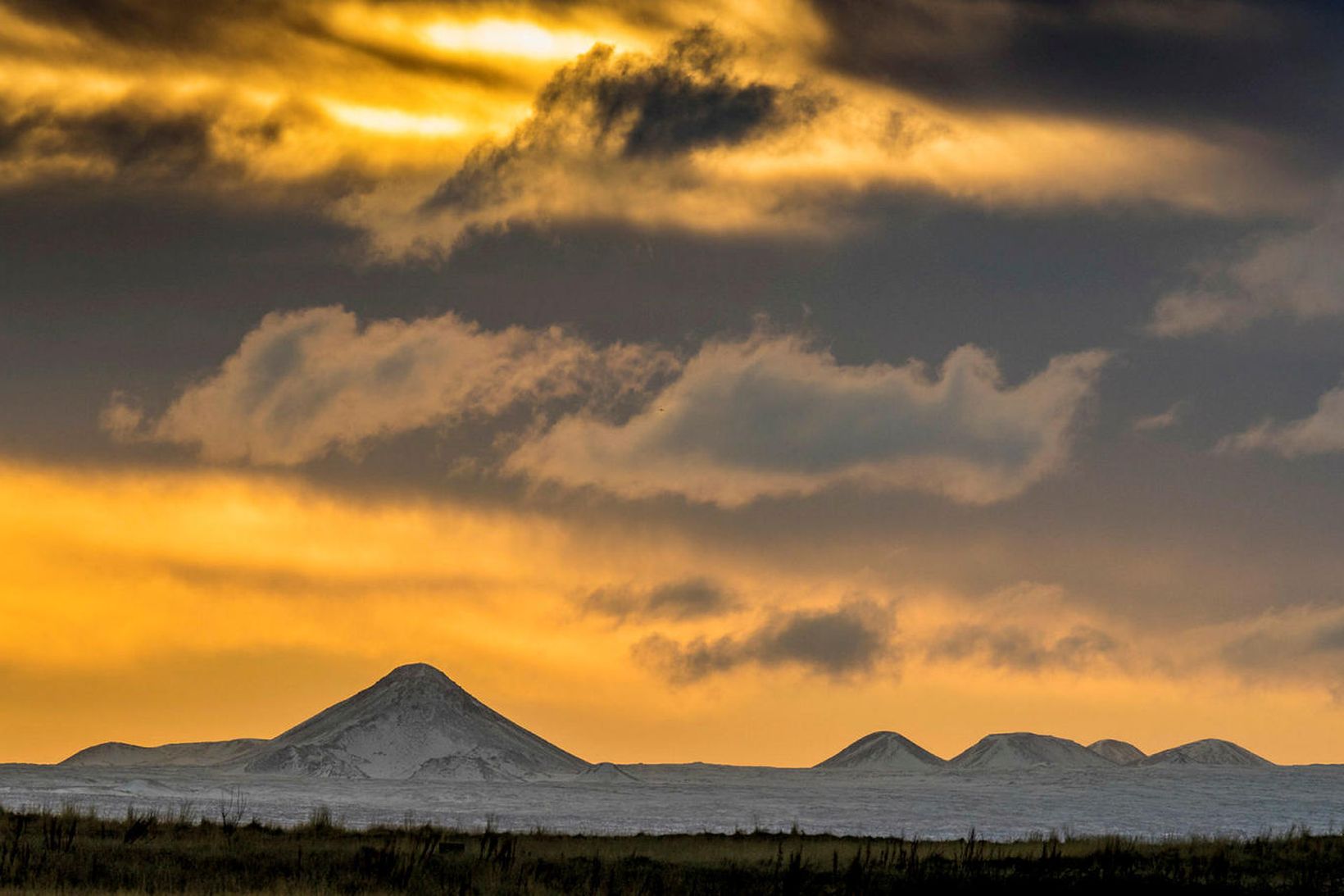 Horft yfir Reykjanesskagann. Þar hefur verið mikil skjálftavirkni undanfarið.