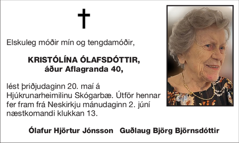 Kristólína Ólafsdóttir,