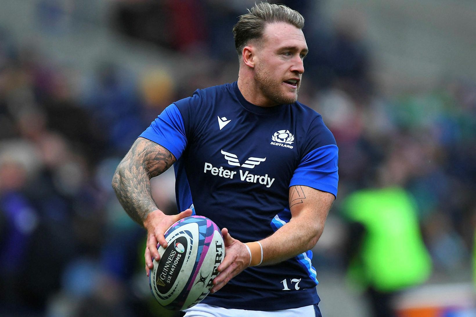 Stuart Hogg í leik með skoska landsliðinu.