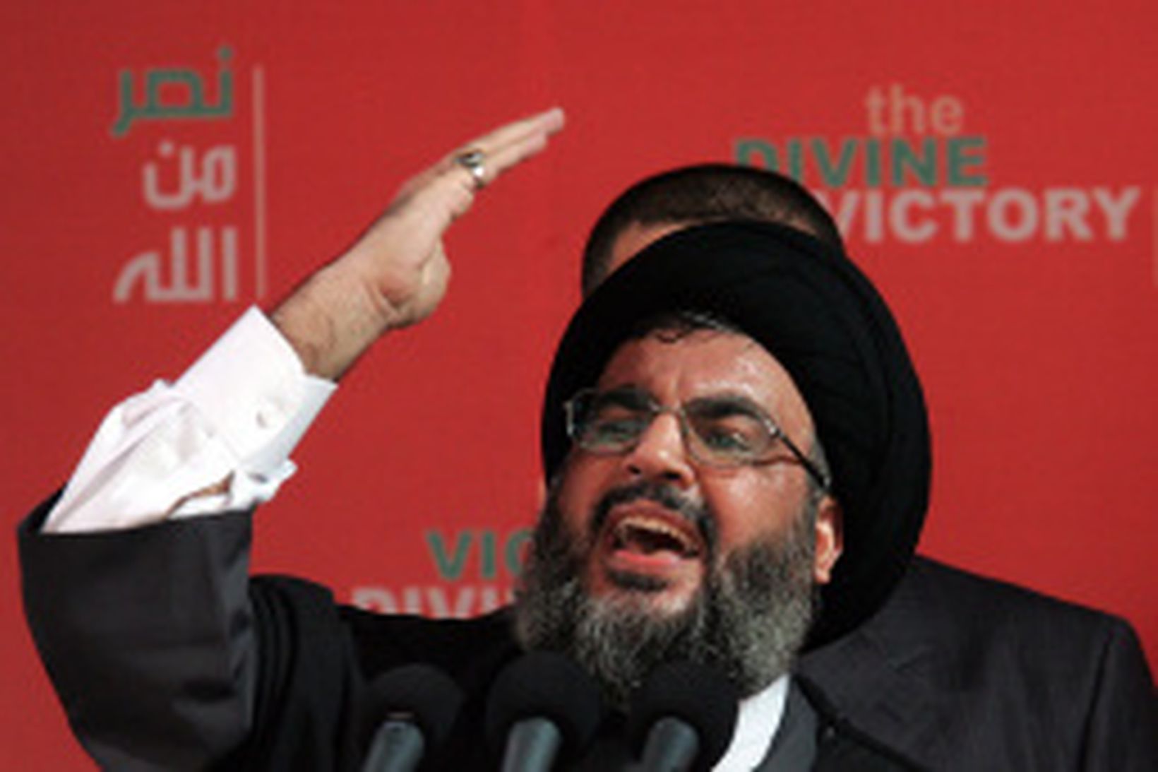 Hassan Nasrallah, leiðtogi Hizbollah-samtakanna.