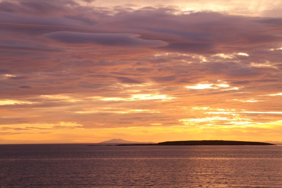 Snæfellsjökull og sundin frá Sundahöfn.