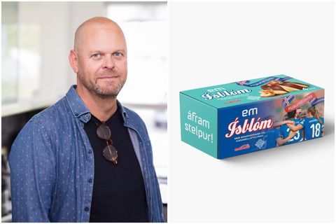 Kristján Geir Gunnarsson framkvæmdastjóri Emmessís segir nýja EM Ísblómið vera tákn um samstöðu og stuðning …