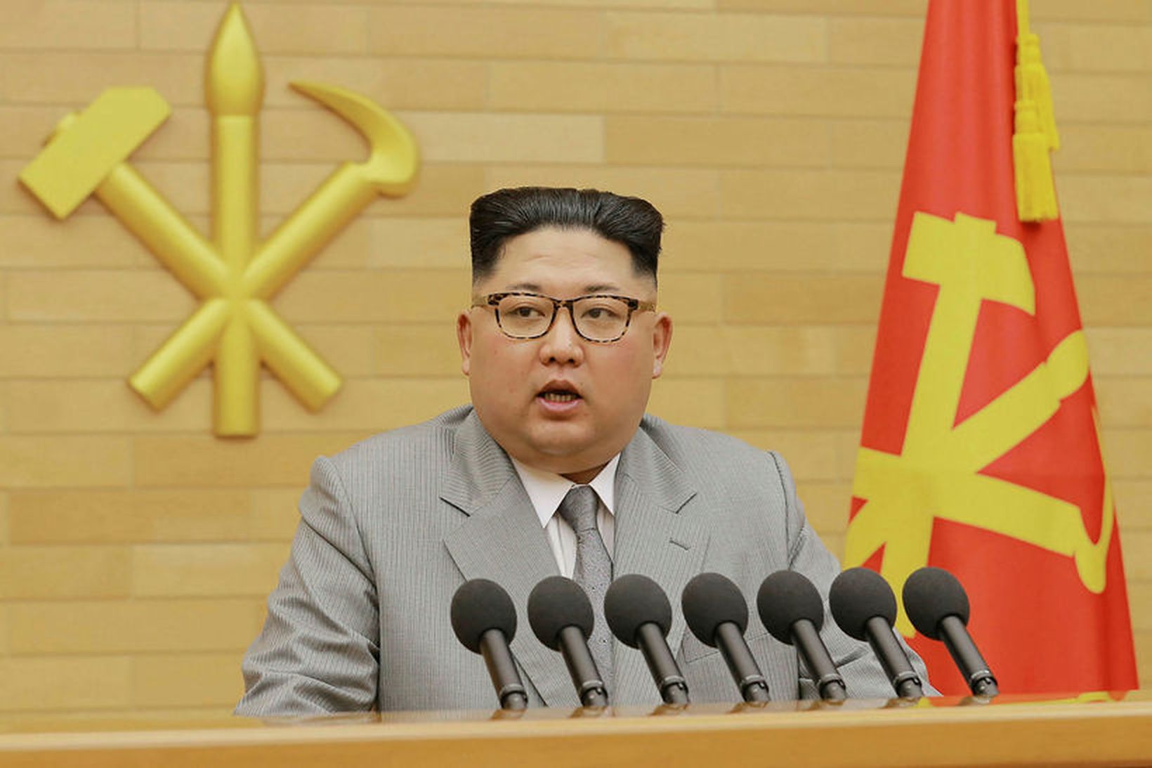 Kim Jong-un, leiðtogi Norður-Kóreu, er væntanlega ekki sáttur við aðgerðir …