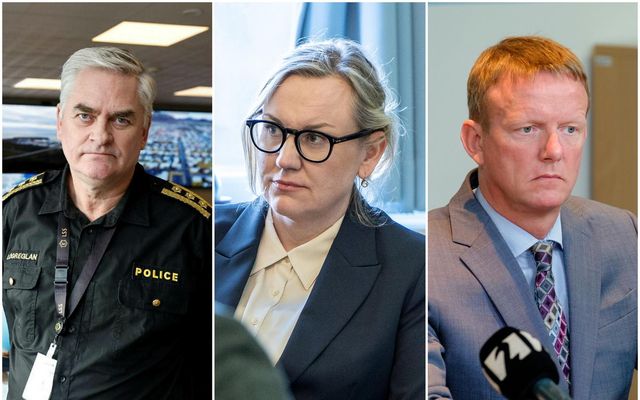 Úlfar Lúðvíksson, fyrrverandi lögreglustjóri á Suðurnesjum, Þorbjörg Sigríður Gunnlaugsdóttir dómsmálaráðherra og Haukur Guðmundsson, ráðuneytisstjóri í …