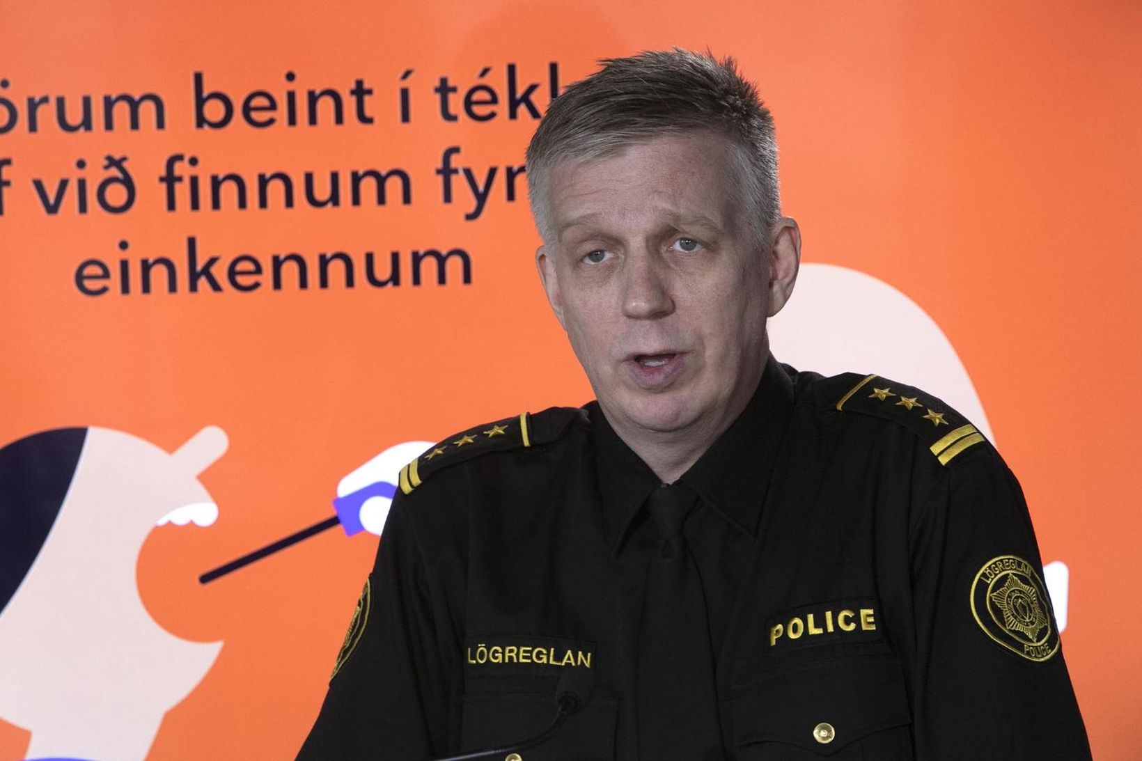 Víðir Reynisson yfirlögregluþjónn.