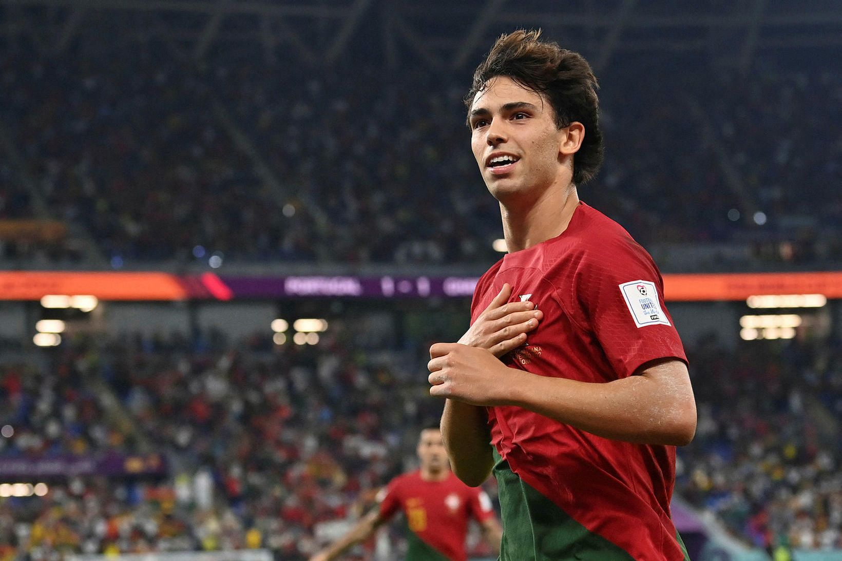 João Félix skoraði gegn Gana í fyrsta leik Portúgala á …