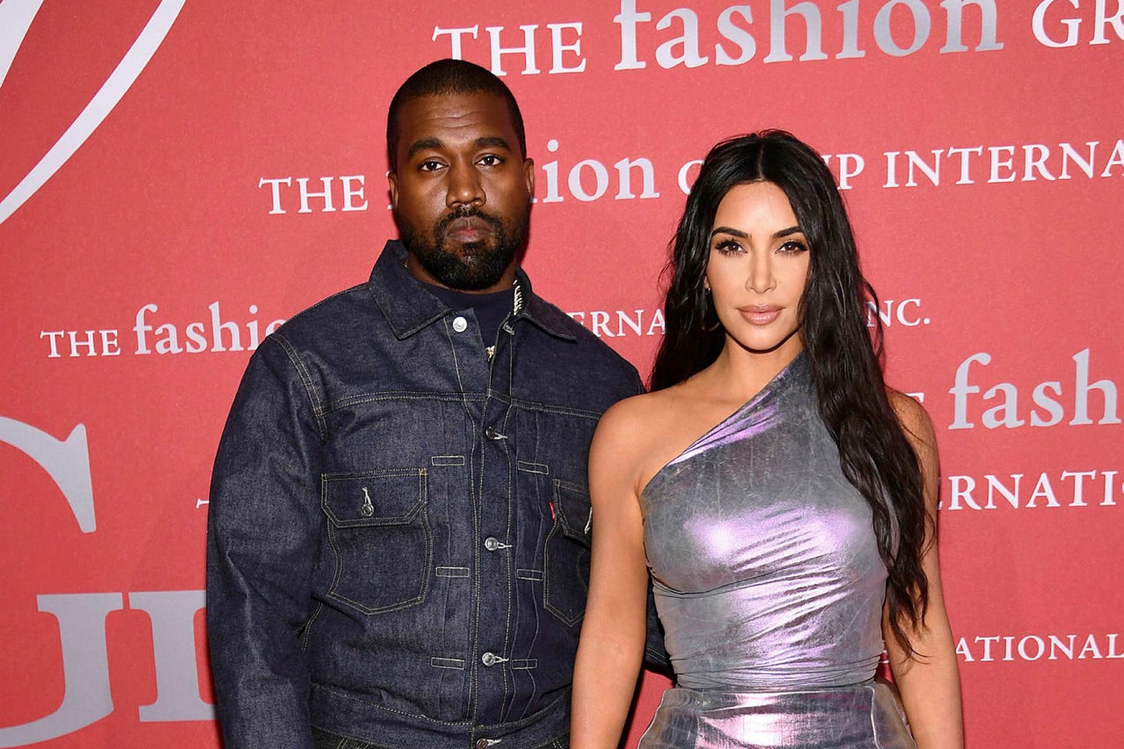 Kanye West og Kim Kardashian eiga fjögur börn.