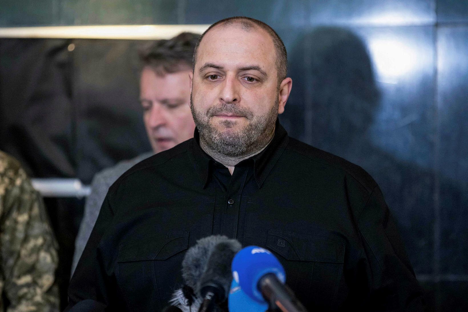 Aðalsamningamaður Úkraínu, varnarmálaráðherrann Rustem Umerov, að fundi loknum.