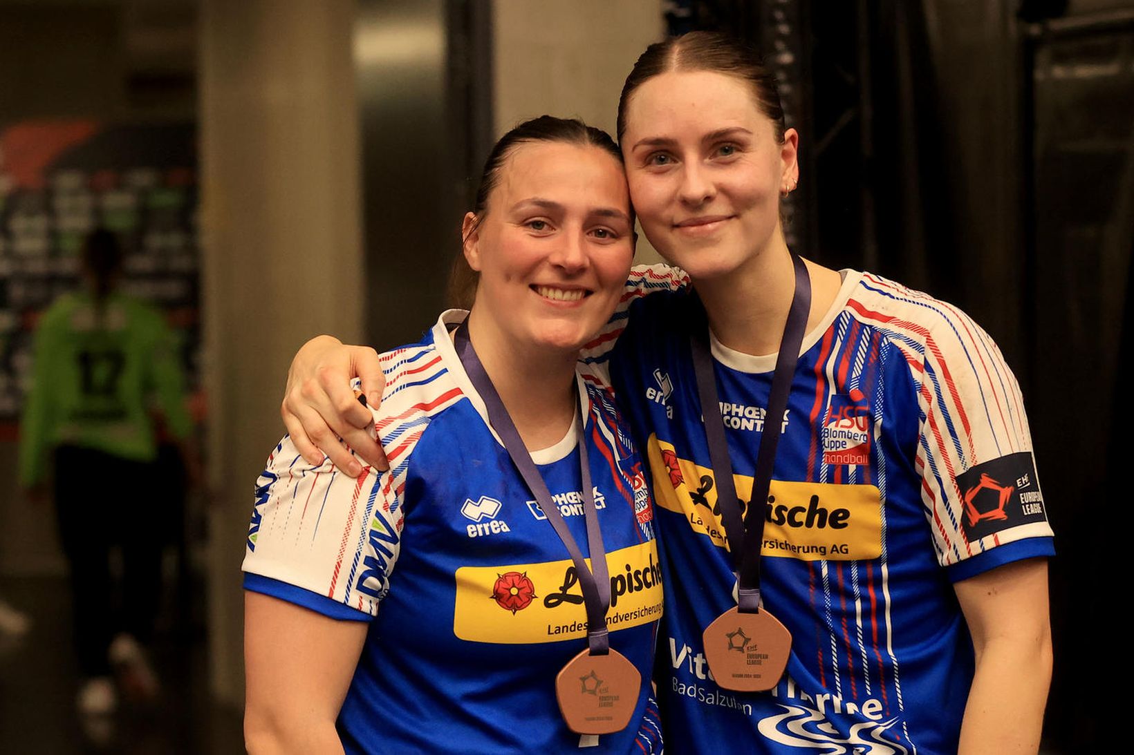 Díana Dögg Magnúsdóttir og Andrea Jacobsen eftir leikinn í dag.