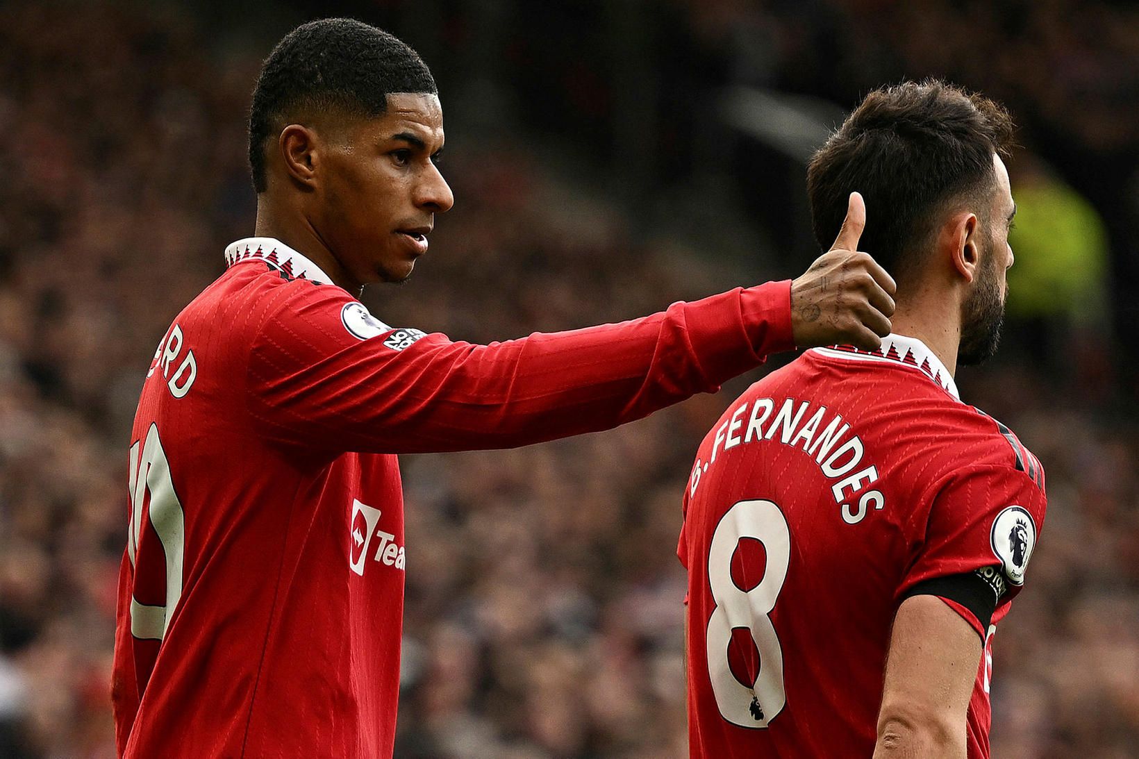 Marcus Rashford skoraði fimm mörk í fjórum deildarleikjum í febrúar.