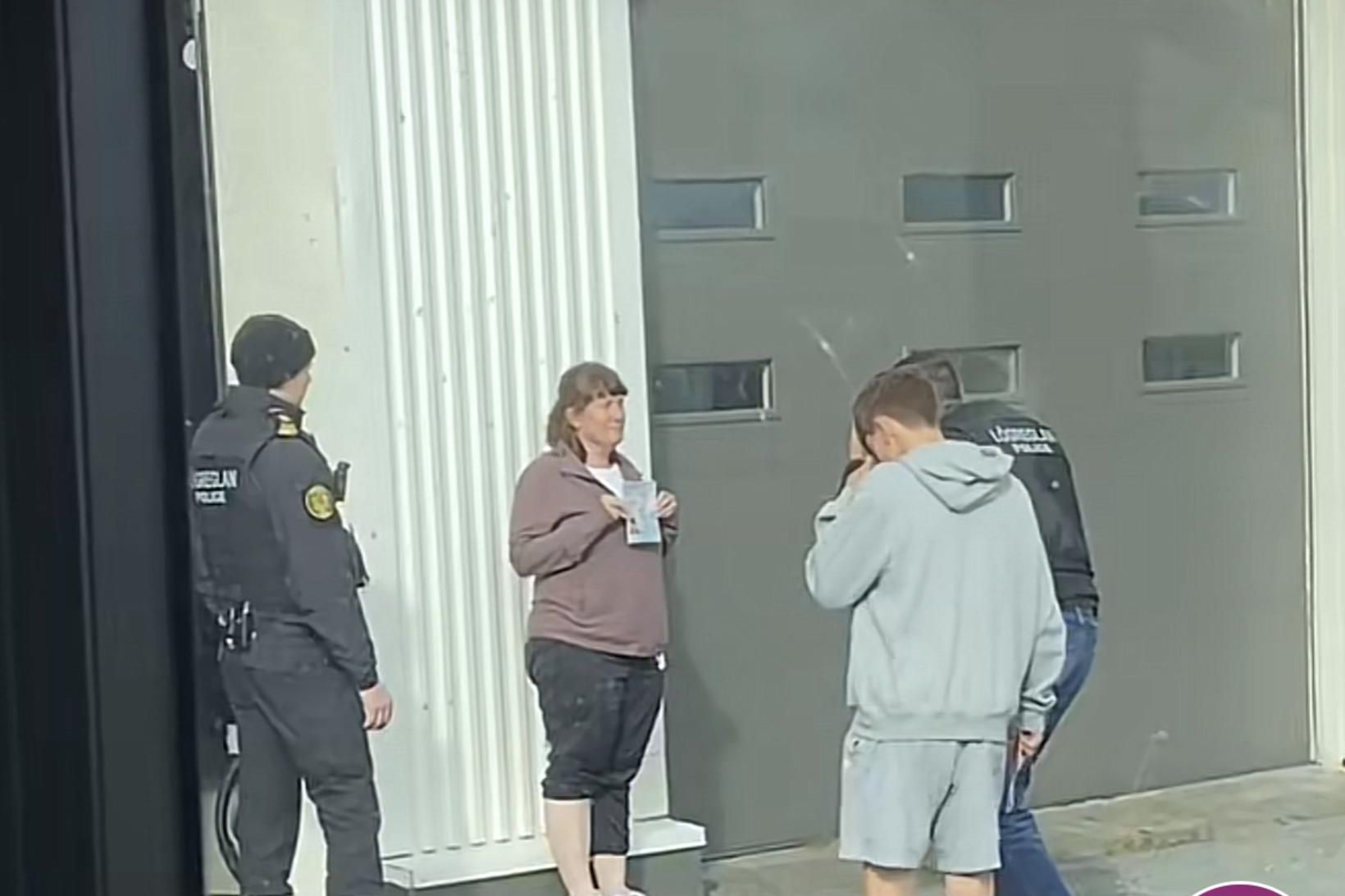 Skjáskot úr myndbandinu sem Tiktok-stjarnan deildi á samfélagsmiðlinum.