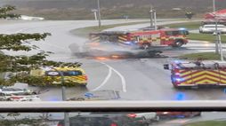 Tveir á slysadeild: Búið að ráða niðurlögum eldsins