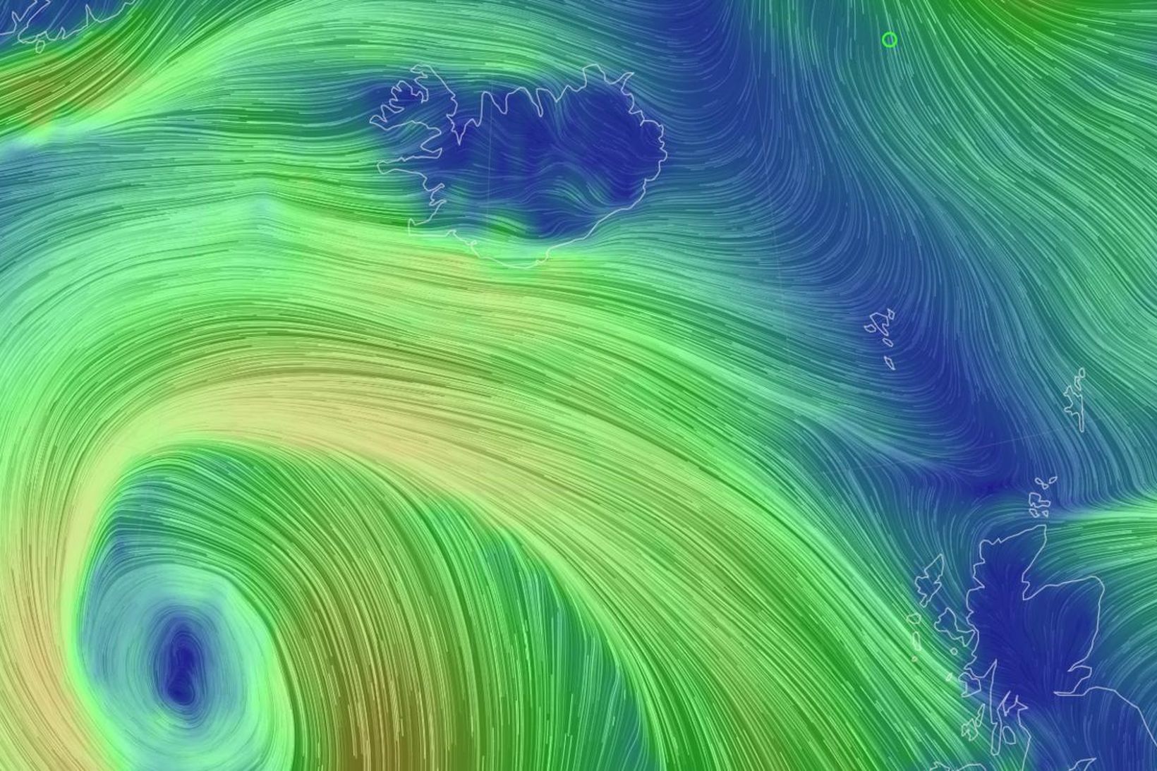Fylgstu með lægðinni ganga yfir