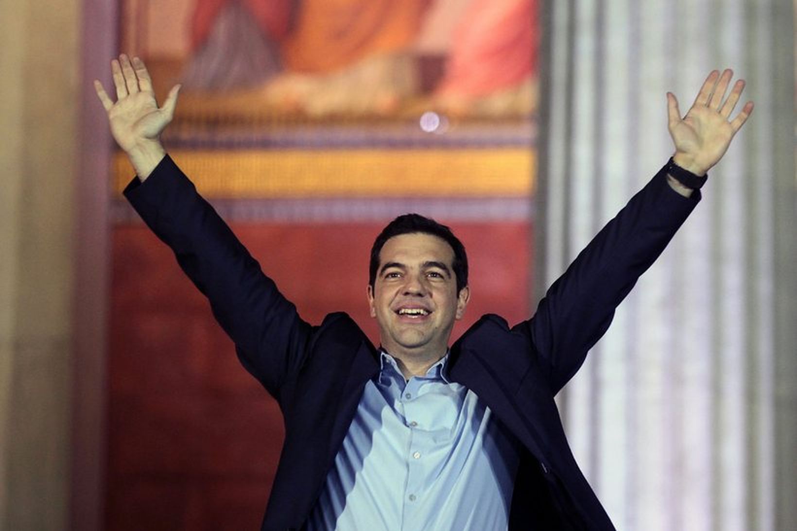 Alexis Tsipras er yfirleitt mjög frjálslega til fara.