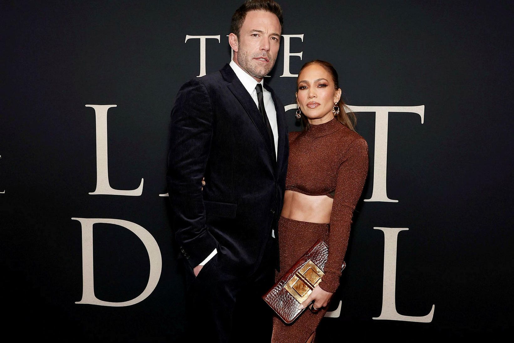 Ben Affleck og Jennifer Lopez á frumsýningu The Last Duel …