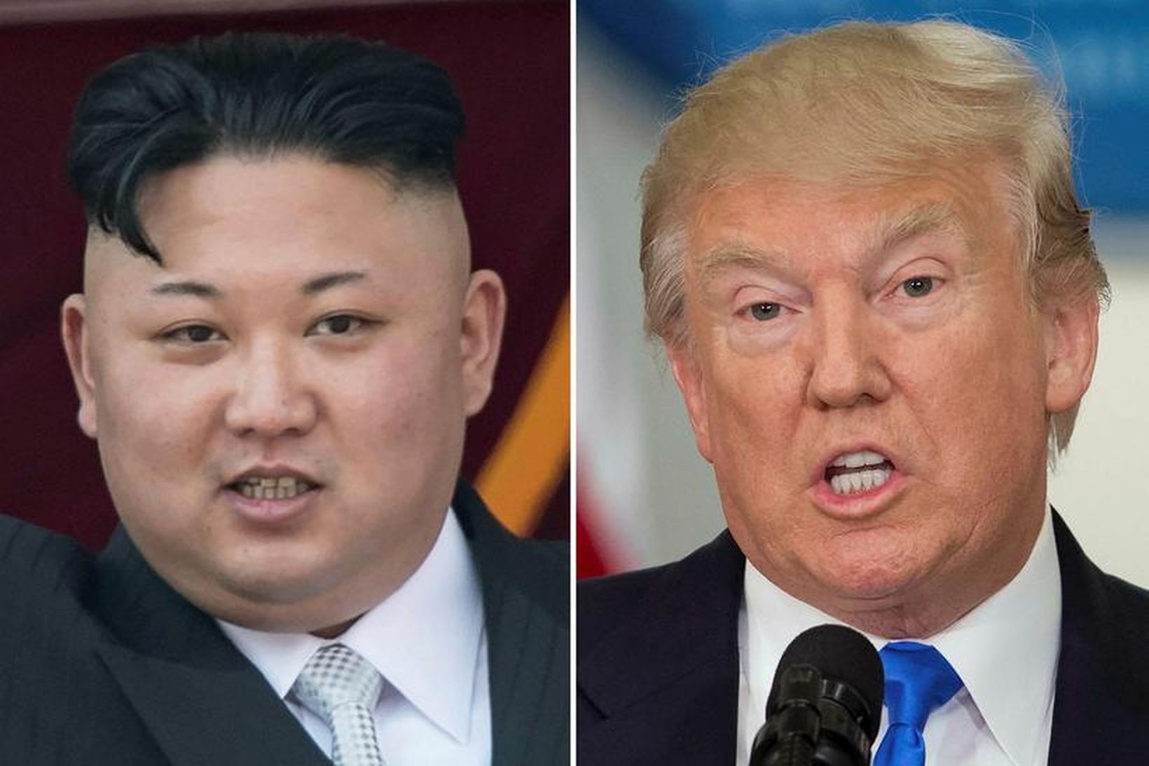 Kim Jong-un, leiðtogi Norður-Kóreu, og Donald Trump, forseti Bandaríkjanna.